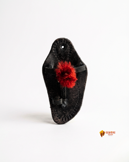 Kolhapuri Leather Keychain Black