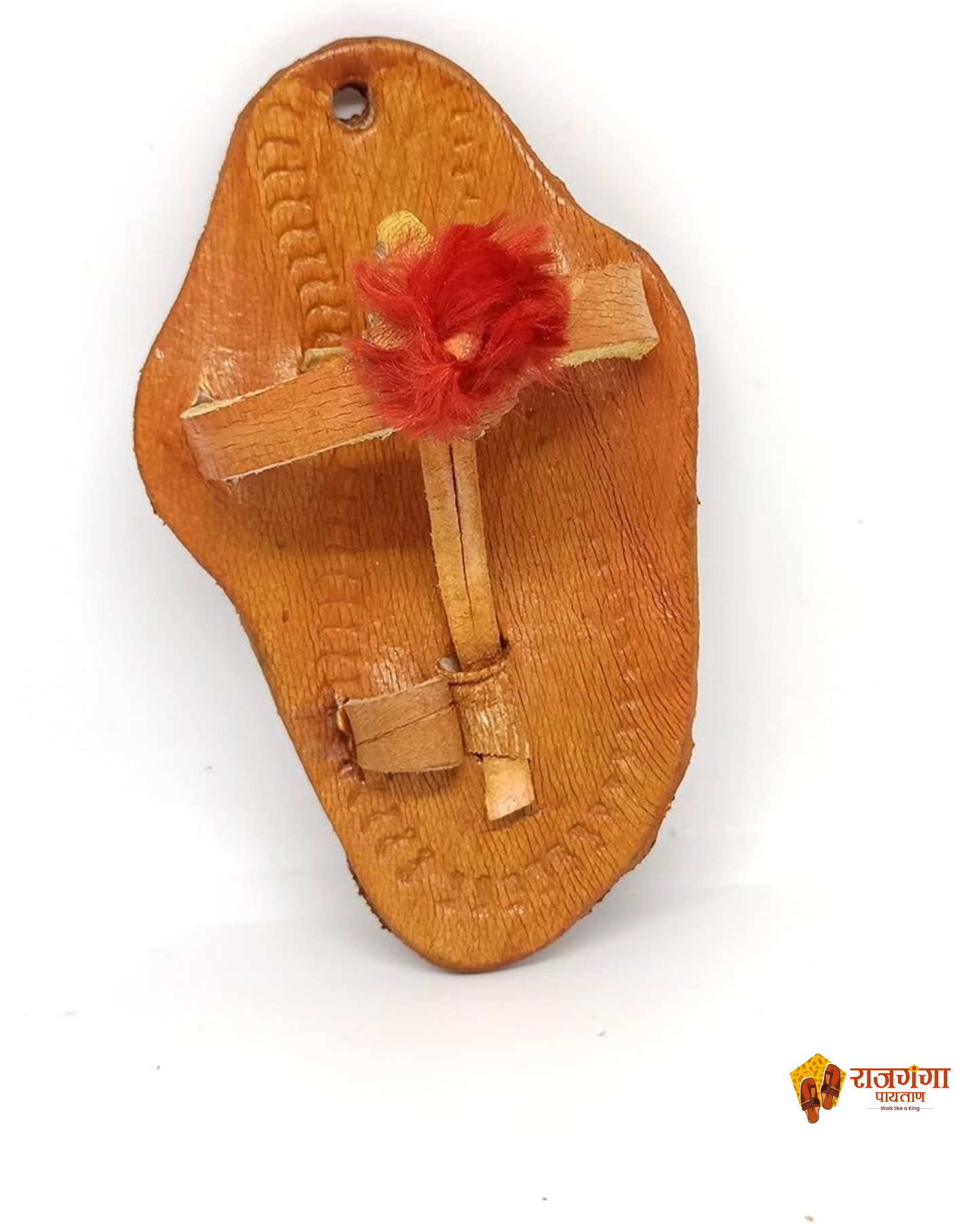 Kolhapuri Leather Keychain Yellow