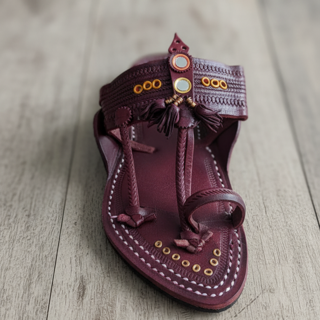 Sankeshwari Kapshi Kolhapuri Chappal - Hover Image