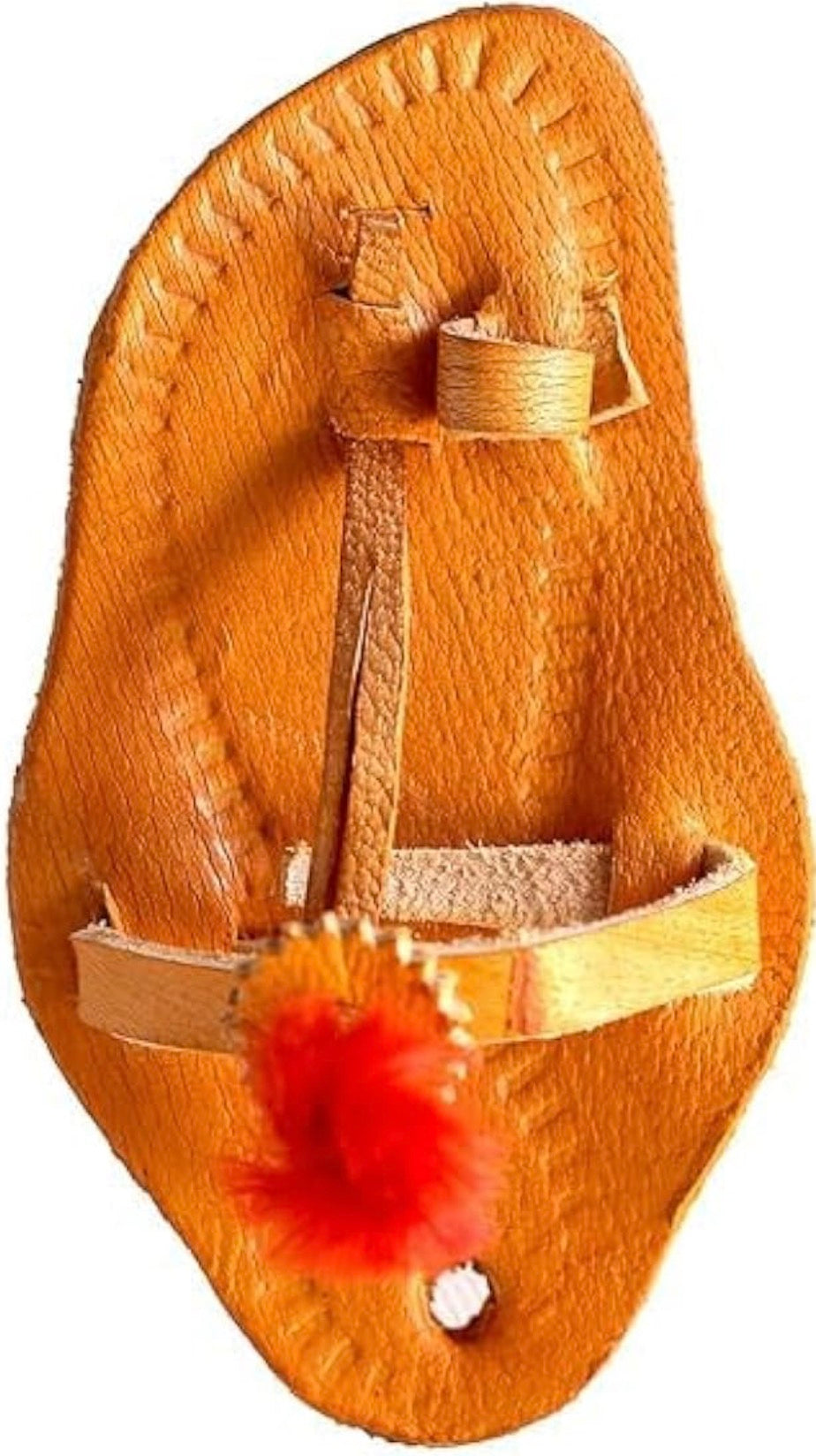 Kolhapuri Leather Keychain Yellow