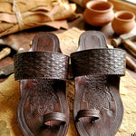 Premium Angatha Patta Kolhapuri- Dark Brown