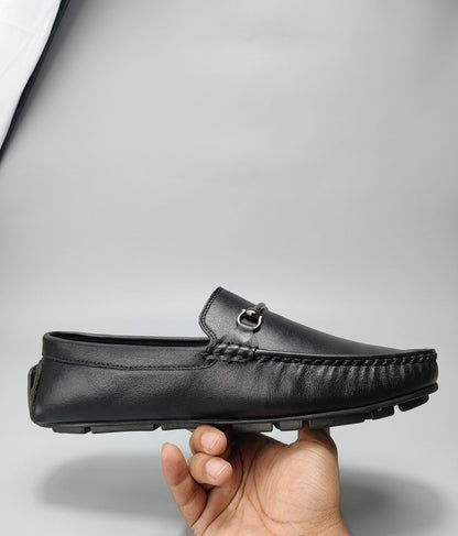 London Eye- Leather Loafers- Black