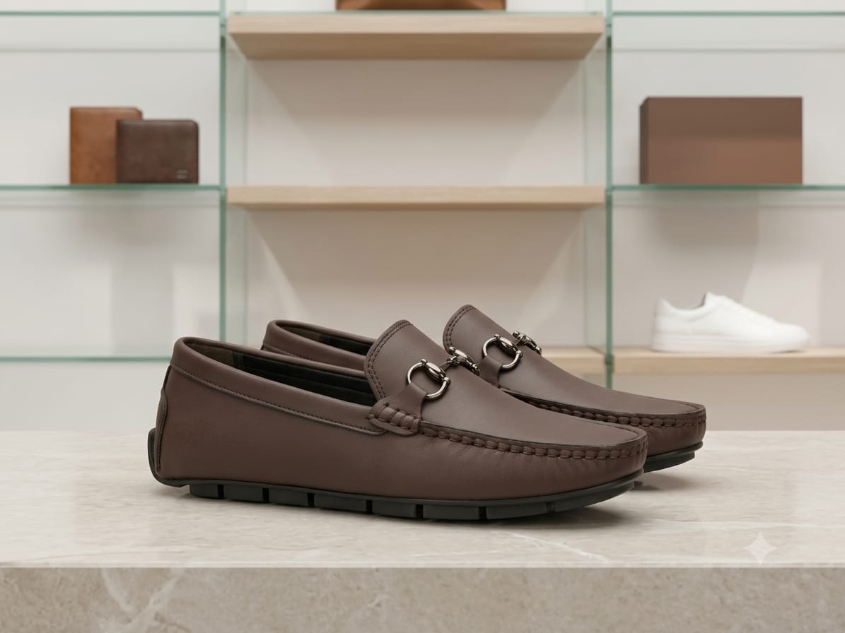 Soez&Out- Leather Loafers- Brown/ Black