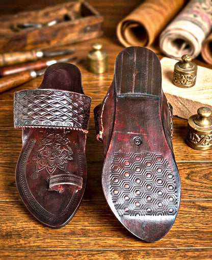 Premium Angatha Patta Kolhapuri- Dark Brown