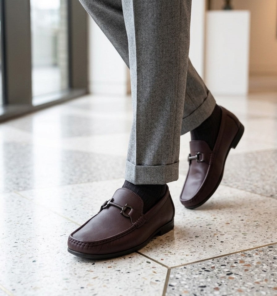 Adler-Leather Loafers -Brown/Black