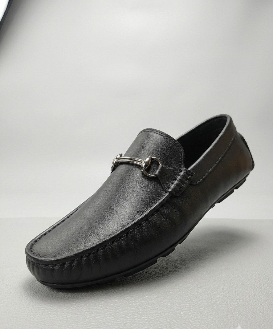 London Eye- Leather Loafers- Black