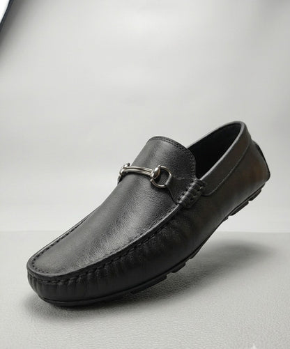 London Eye- Leather Loafers- Black