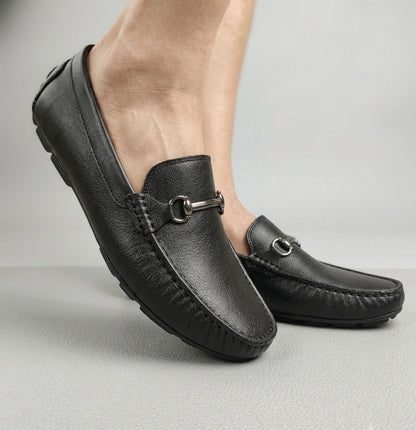 London Eye- Leather Loafers- Black