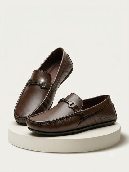 Hit&Fit- Leather Loafers- Brown
