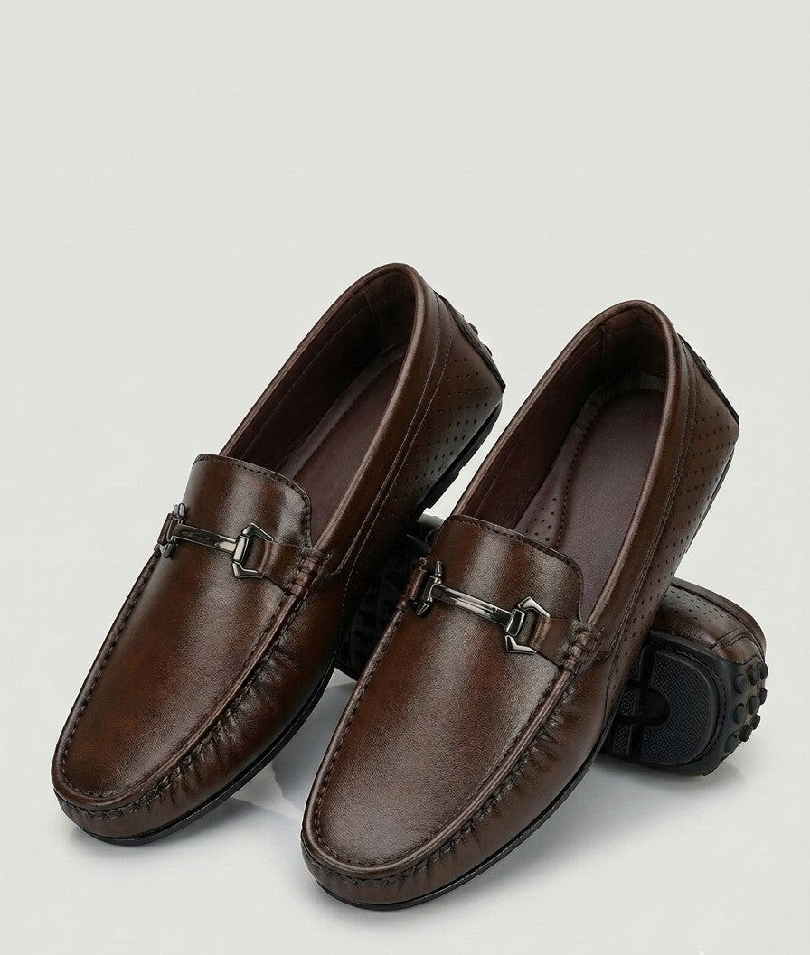 Hit&Fit- Leather Loafers- Brown